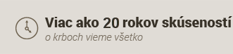 Viac ako 20 rokov skúseností