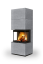 CARA CS thermaline - designový akumulačný krb s výsuvnými dvierkami - Delené sklo